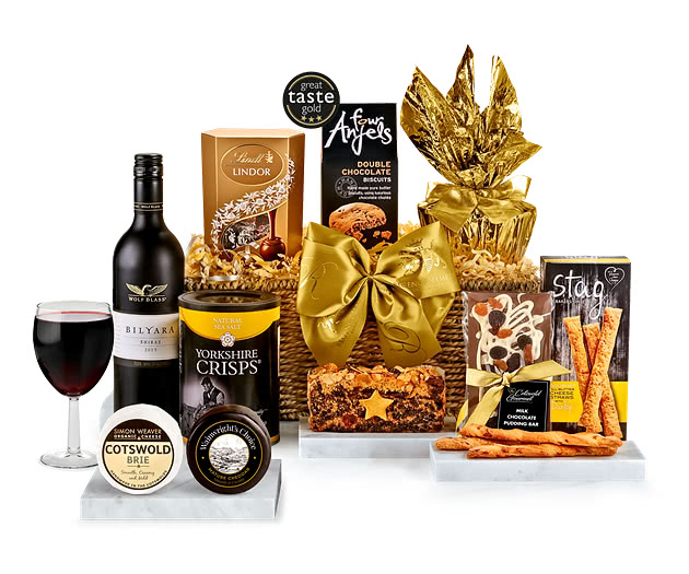 Gifts For Teacher's Bentley Hamper With Red Wine